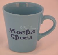 MOCHA CHOCA Blue Coffee Mug - Made in England
